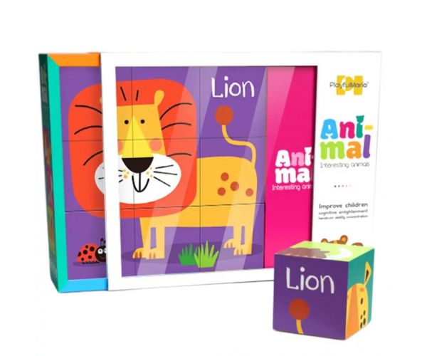 9-dijelni puzzle kocka - Životinje