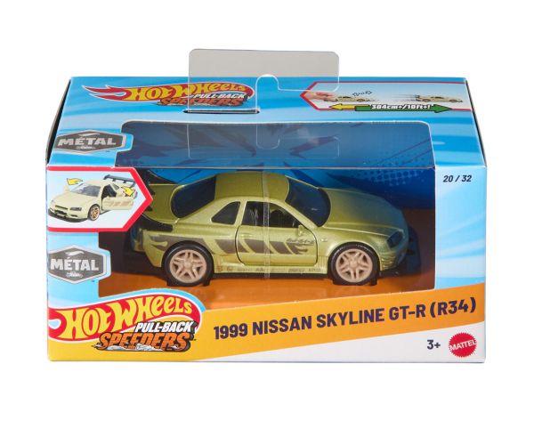Hot Wheels: 1999 Nissan Skyline GT-R (R34) navijajući autić 1/43 - Mattel