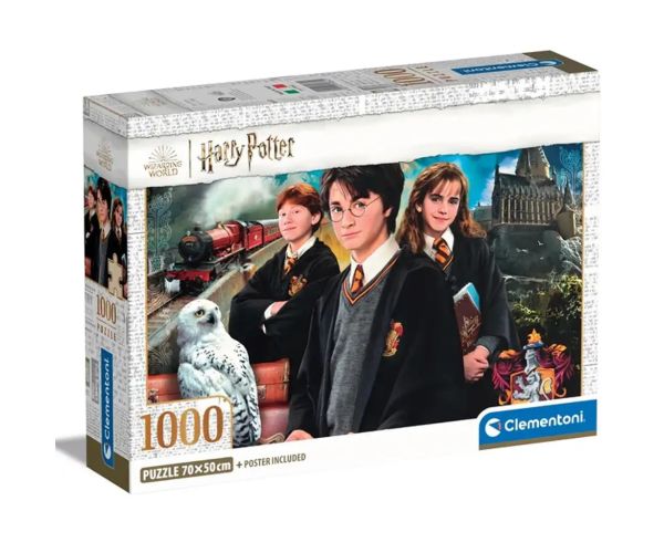 Harry Potter - Na vratima Hogvorts 1000 komada puzzle s posterom - Clementoni