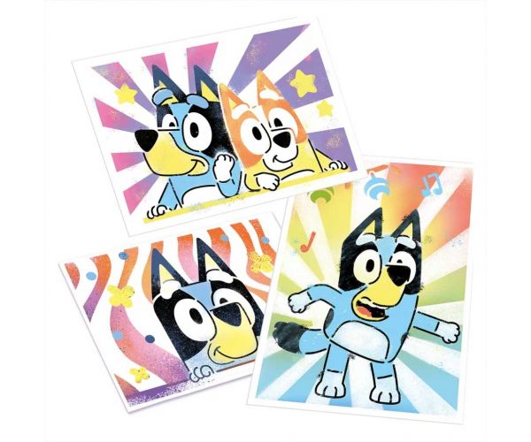 Bluey Airbrush Art poster set za izradu u kovčegu