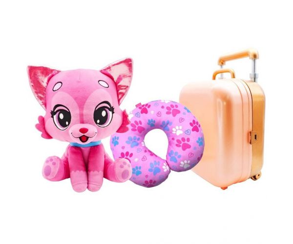 Putni prijatelj – Rosie Jetset Avanturistički Kitti plišasta mačka s koferom i jastučićem za vrat