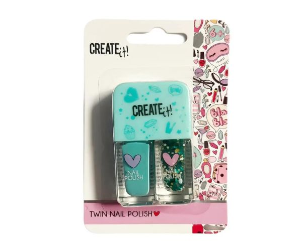 Canenco: Create It! tirkizni lak za nokte, set od 2 komada