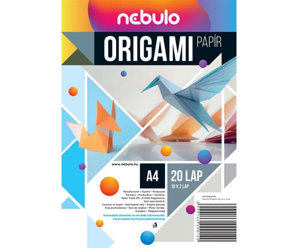 Nebulo: Origami papiri, A4 format, 20 komada