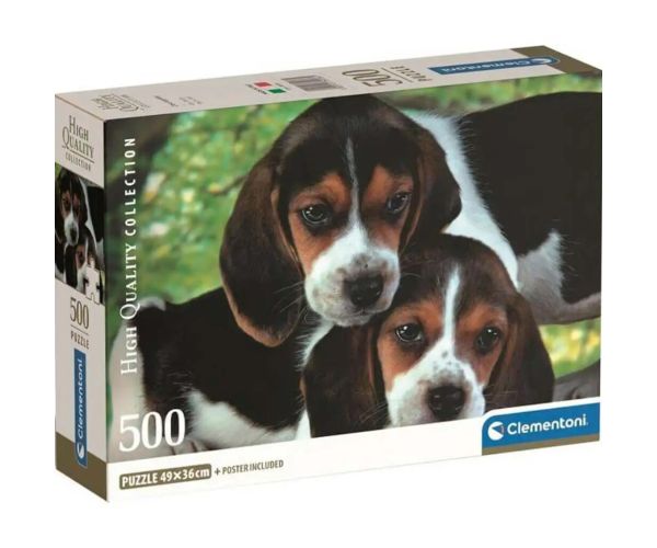 Slatki psići HQC 500-dijelni kompaktni puzzle - Clementoni