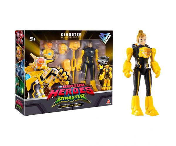 Quantum Heroes: Dinoster Delby akcijska figura s žutim oklopom 20 cm