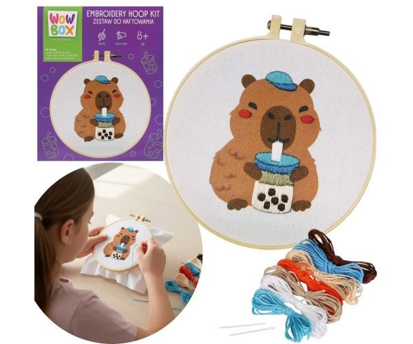 WowBox Set za vezenje - Capybara Bubble Tea