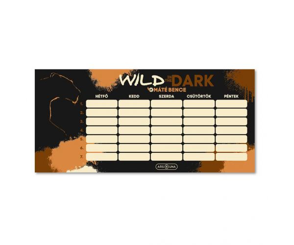 Ars Una: Wild in the dark jednolistni, dvostrani raspored sati