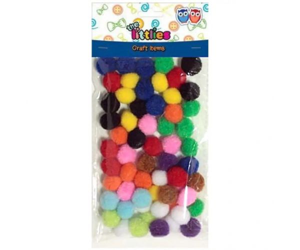Šareni pompon set 15mm 60kom