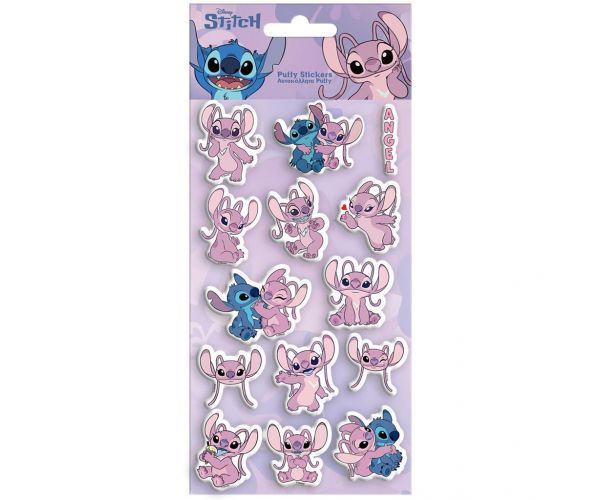 Luna: Disney Stitch i Angel 3D pufaste naljepnice, set na listu 10x22 cm