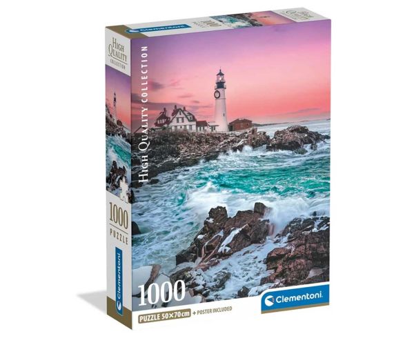 Prvi snijeg kod Portland Heada HQC 1000 dijelni puzzle s posterom - Clementoni