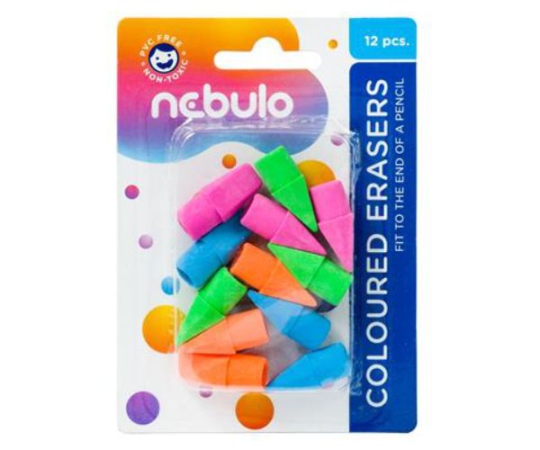Nebulo: Set gumica za olovke u boji 12 kom