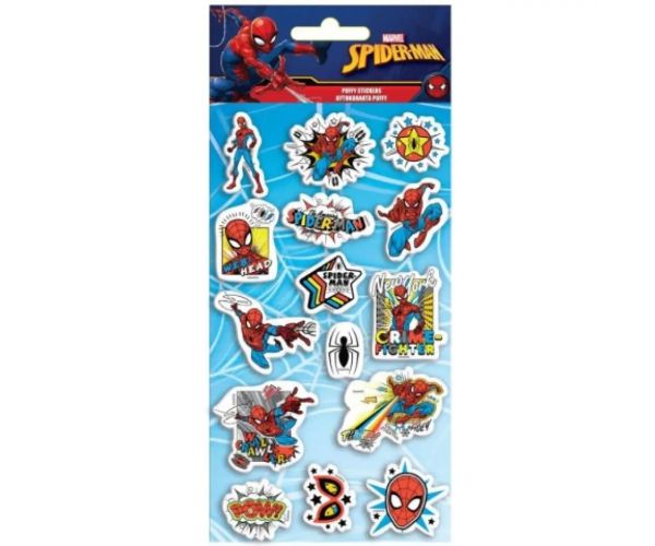 Čudesni Spider-Man 3D pufasti naljepnica set 10x22cm na listu