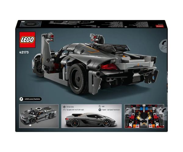 LEGO® Technic: Koenigsegg Jesko Absolut sivi hiperautomobil (42173)