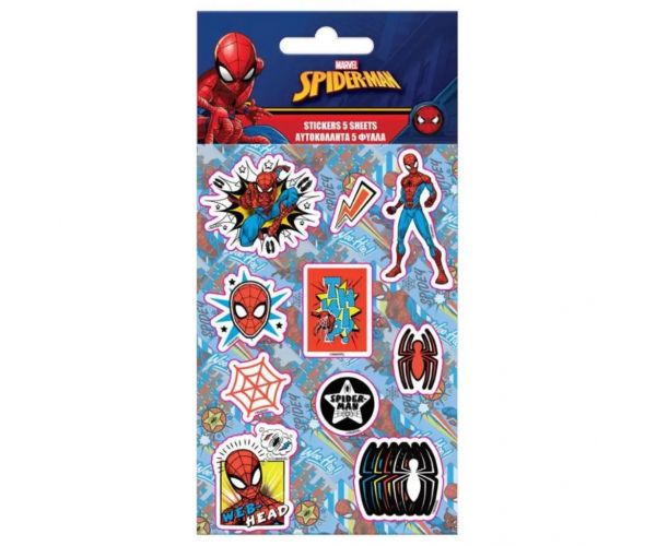 Čudesni Spiderman set samoljepljivih naljepnica 8x12cm 5 kom