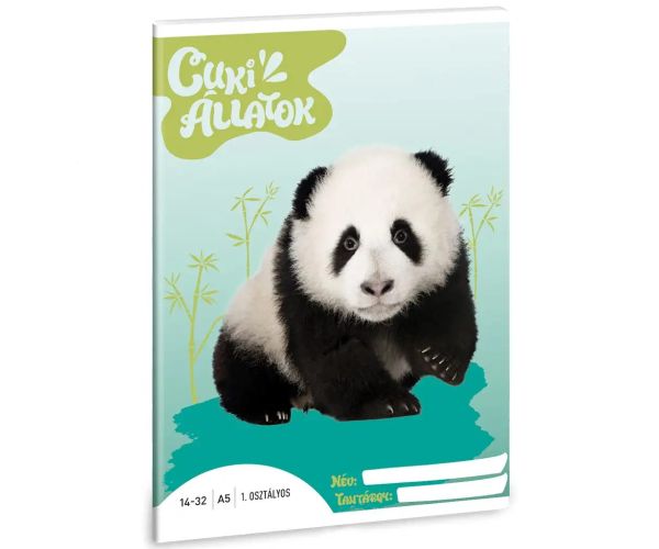 Ars Una: Slatke životinje - Panda bilježnica za 1. razred, A/5 linije