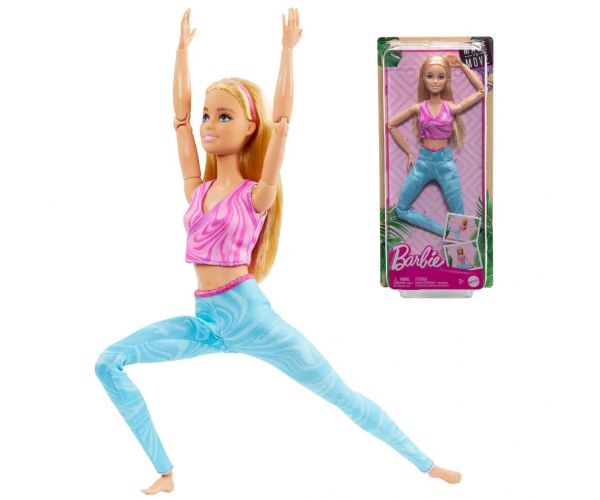 Barbie: Fleksibilna joga lutka s plavom kosom - Mattel