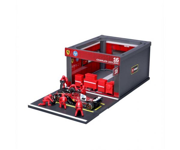 Bburago: F1 trkaći automobil - Ferrari SF-25 Pit / Charles Leclerc 1/43