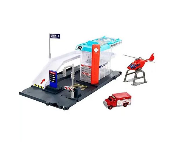 Matchbox: Action Drivers Helikopterska spasilačka stanica set igračaka - Mattel