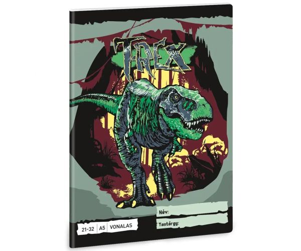 Ars Una: T-Rex dinosaurus bilježnica s linijama A/5