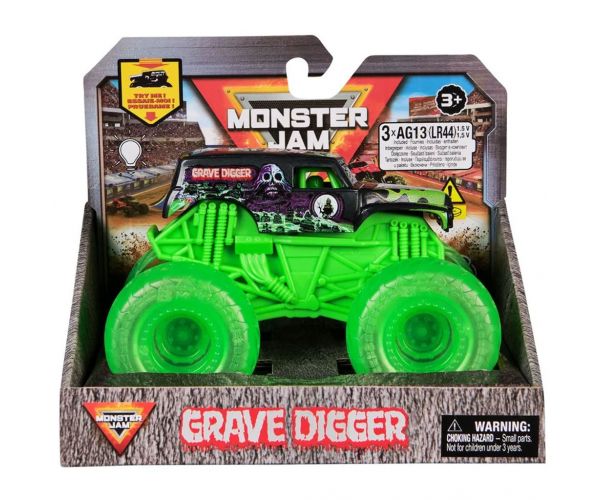 Monster Jam: Svijetleći Grave Digger monster truck – 1/43 - Spin Master