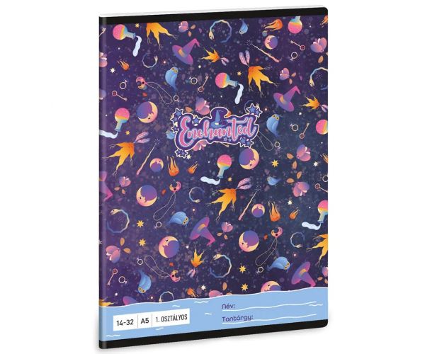 Ars Una: Enchanted vještičji uzorak, bilježnica s crtama za 1. razred, A/5