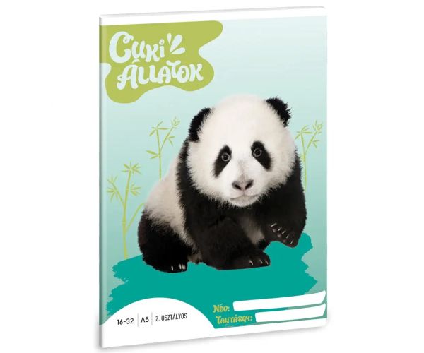 Ars Una: Slatke životinje - Panda bilježnica za 2. razred, A/5 linije
