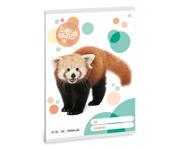 Ars Una: Slatka crvena panda uzorak bilježnice sa linijama A/5 21-32