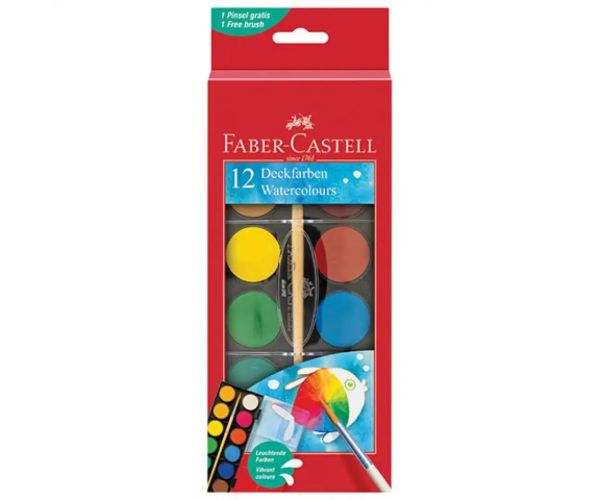 Faber-Castell: Vodene boje set od 12 komada s krugovima promjera 30mm