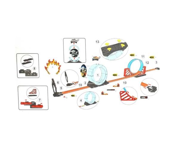 Speed ​​​​Track 20 trkaćih staza s petljom i vučnim automobilom 1/64