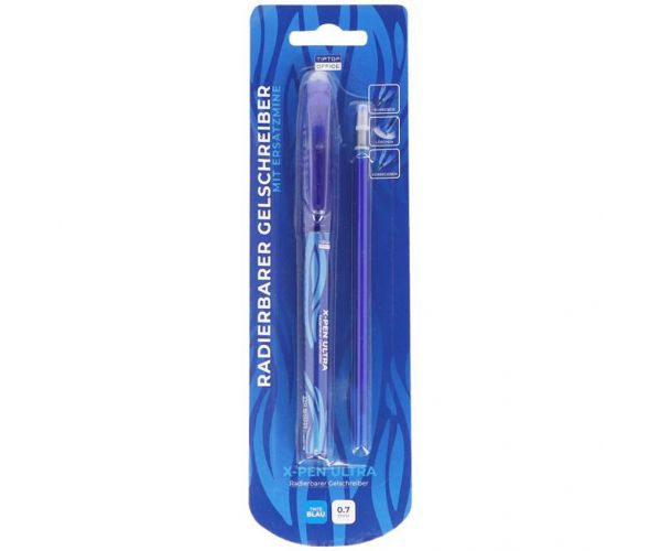 Spirit: X-Pen ultra brišuća plava gel olovka s rezervnim uloškom 0,7 mm