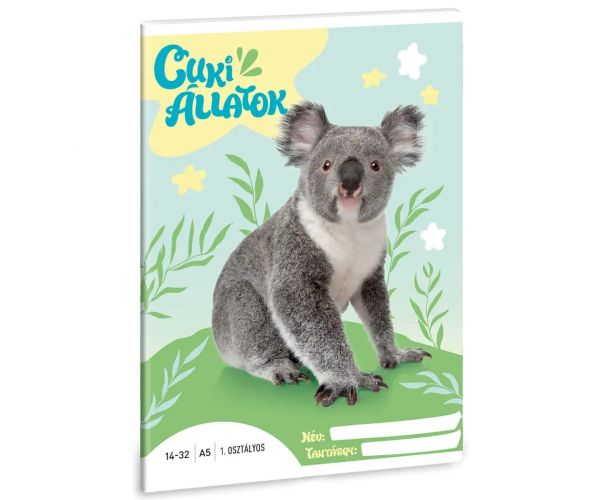 Ars Una: Slatke životinje - Koala bilježnica s crtama za 1. razred A/5