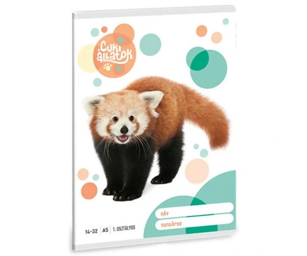 Ars Una: Slatka crvena panda 1. razred bilježnica s crtama A/5 14-32