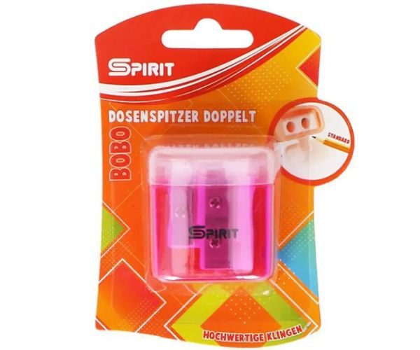 Spirit: Bobo 2 otvora plastični šiljilo u više boja 1 komad pakiranje