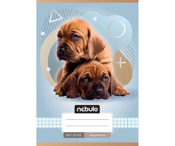 Nebulo: Bilježnica s uzorkom dva psa, A/5, 27-32