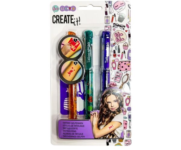 Canenco: Create It! Tetovaža mirisni gel olovka set od 3 komada u više varijanti