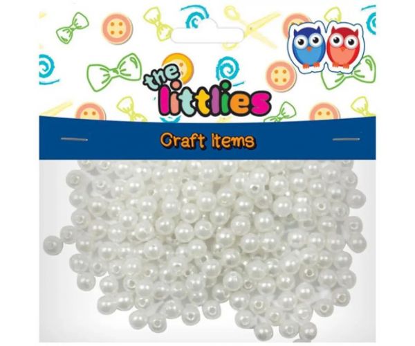 Bijele ukrasne perle 50g 8mm