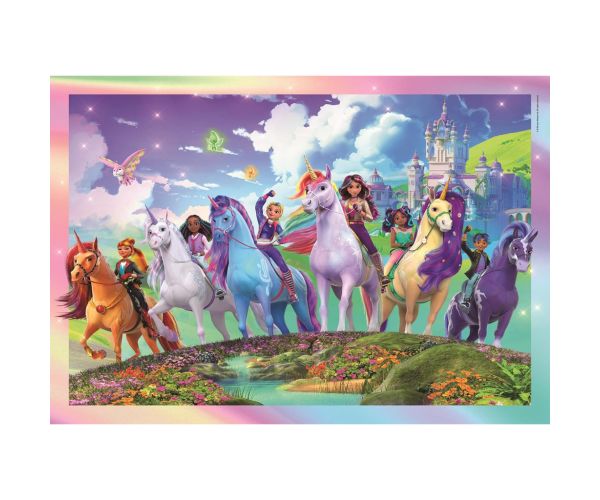 Unicorn Akadémija tim 104-dijelni Supercolor puzzle - Clementoni