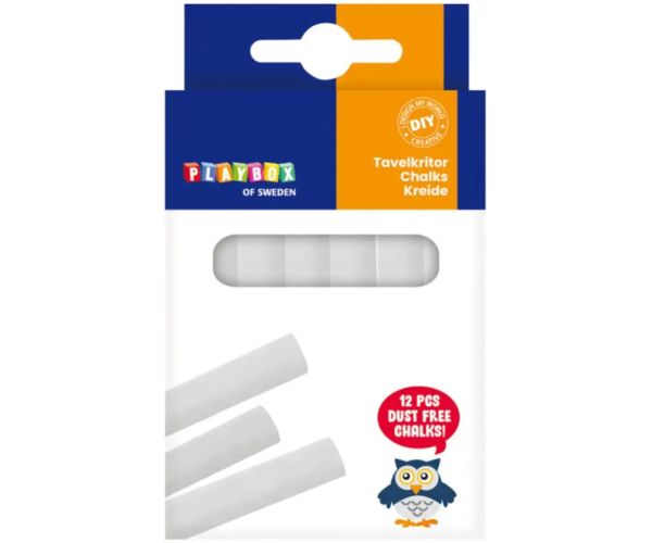PlayBox: Bijela kreda set od 12 komada promjera 9mm i visine 8cm