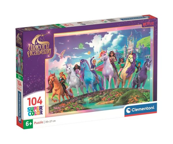 Unicorn Akadémija tim 104-dijelni Supercolor puzzle - Clementoni