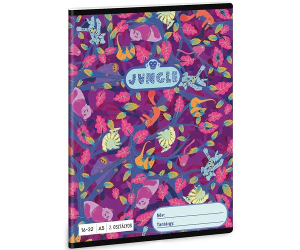 Ars Una: Jungle - Jungle animal 2. razred bilježnica s linijama 32 stranice A/5