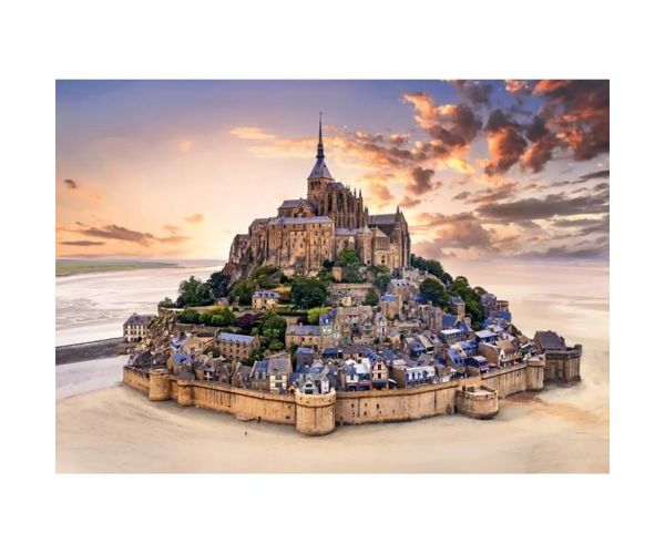 Mont Saint-Michel u zalasku sunca 1500-dijelni HQC kompakt puzzle - Clementoni