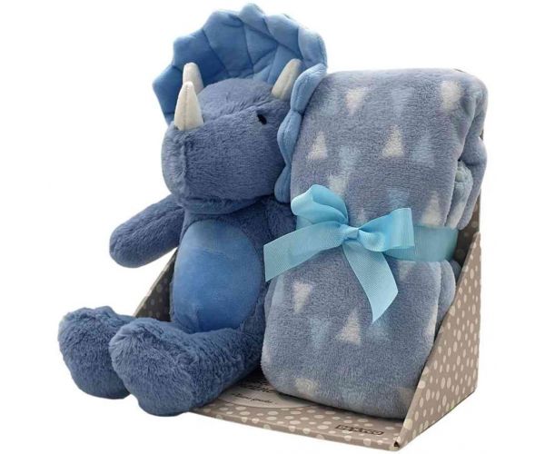 SweetDreams: Pokrivač i plišani triceratops u plavoj boji