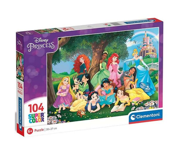 Disney Princeze 104-dijelni Super Color Puzzle - Clementoni