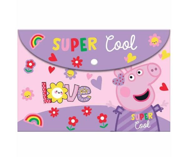 Luna: Plastična mapa za dokumente s patentom Peppa Pig, A4 veličina