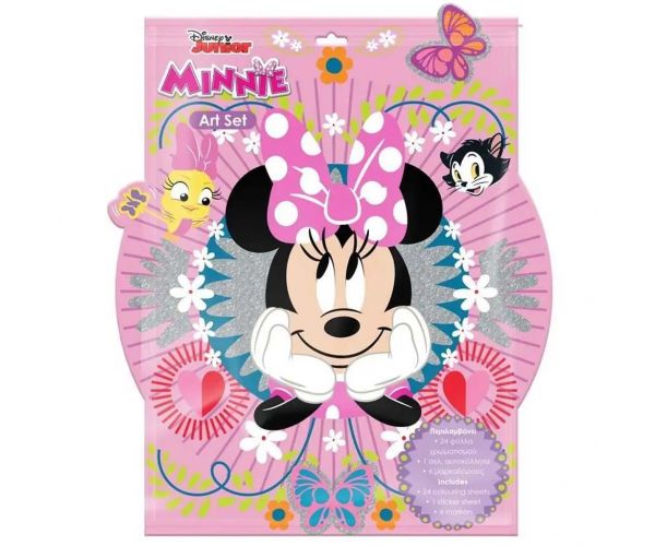 Luna: Bojanka s Minnie Mouse, sa naljepnicama i 6 flomastera