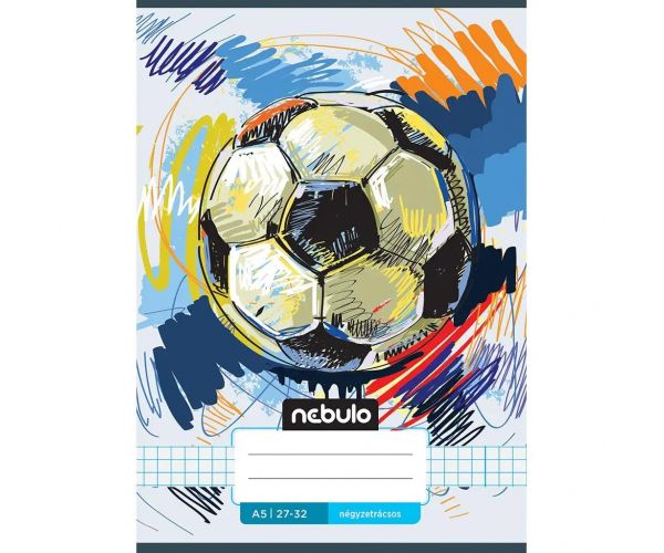 Nebulo: Bilježnica A/5 27-32 s uzorkom nogometne lopte