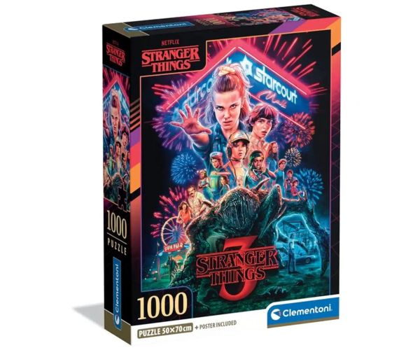 Stranger Things 3. sezona 1000 komada puzzle s posterom - Clementoni