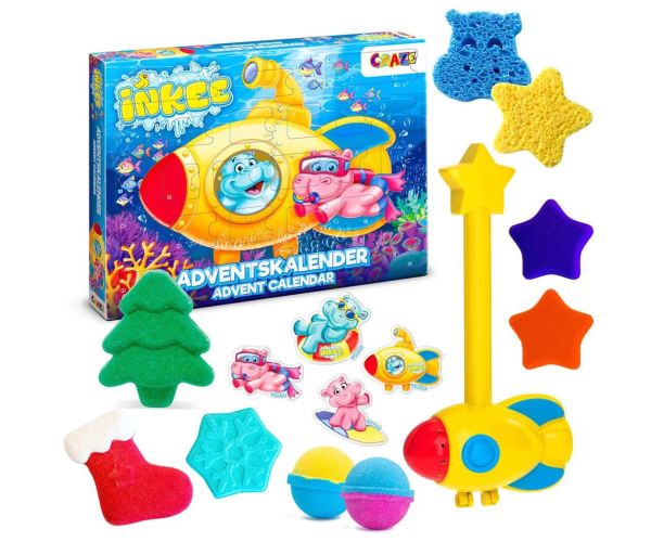 Craze Inkee: Adventski kalendar s igračkama za kupanje