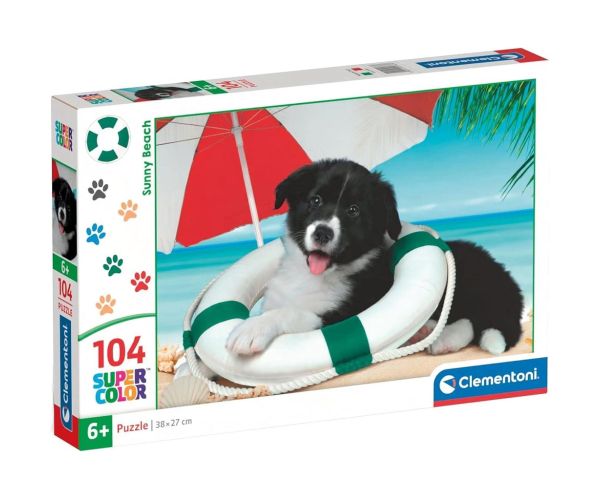 Suncajući psić 104-dijelni Super Color puzzle - Clementoni