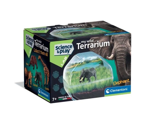 Science & Play: Mini slonić terarij set igračaka - Clementoni